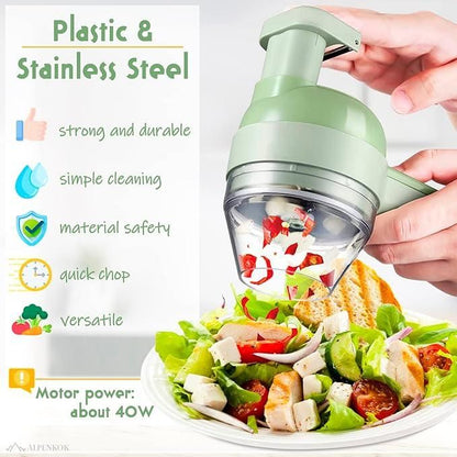 4 in 1 Portable Electric Vegetable Cutter Set | 🔥Flat 50% Off Sale!🔥