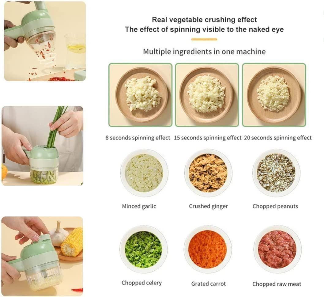 4 in 1 Portable Electric Vegetable Cutter Set | 🔥Flat 50% Off Sale!🔥
