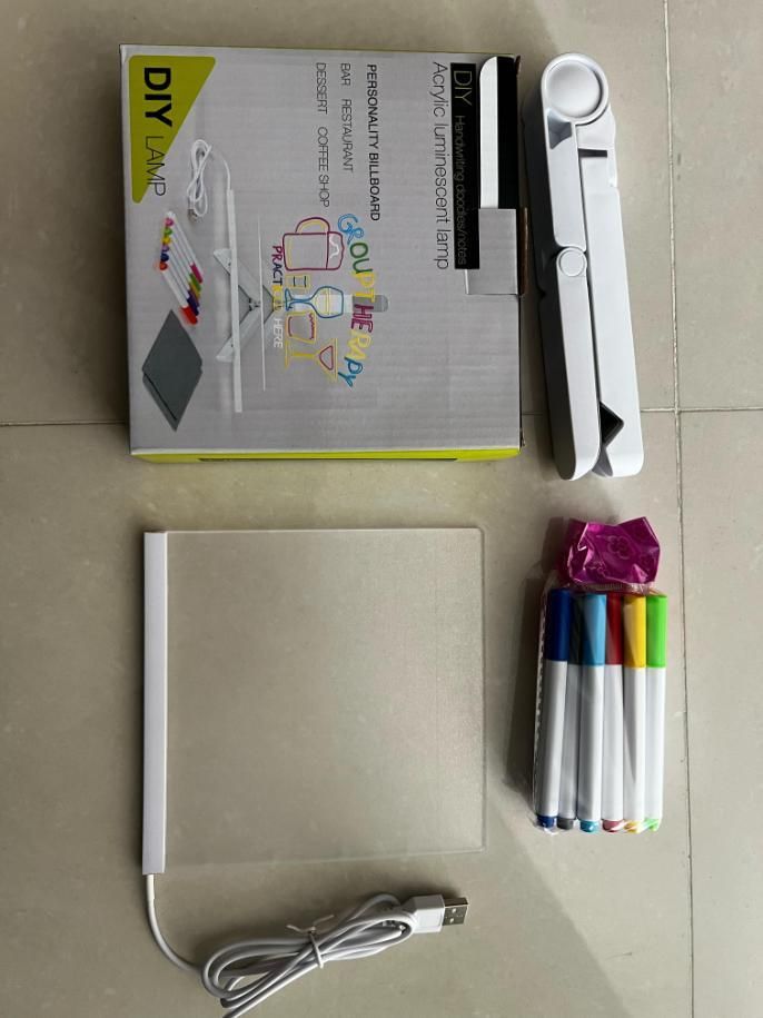 3D LED Light Glass Acrylic Writing pad | 🔥Flat 50% Off Sale🔥